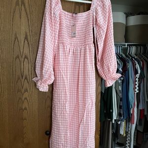 NWT Missguided pink gingham dress size 10